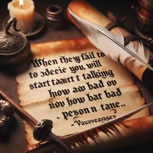 Enlarge Vauvenargues: When they fail to deceive you, they will start talking about how bad a person you are.