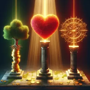 Life stands on three pillars: money, love, and power.