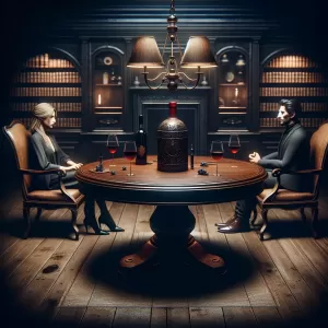 Wine goes in, secrets come out.