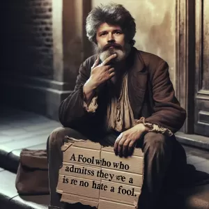 A fool who admits they are a fool is no longer a fool. (Dostoevsky)