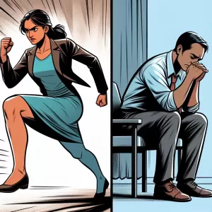 Enlarge Problems make strong people act, while they drive others into depression.