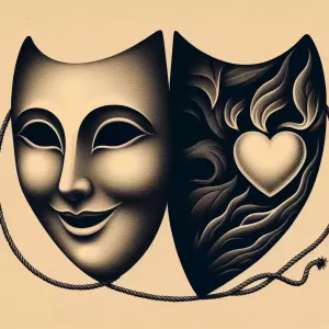 Enlarge Untrue love wears the mask of devotion while hiding a heart of deceit.