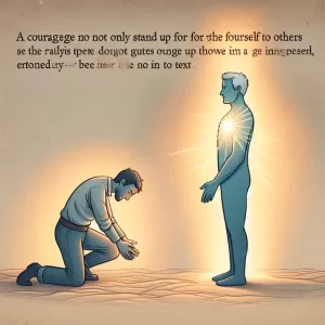 Develop enough courage so that you can stand up for yourself and then stand up for somebody else. – Maya Angelou