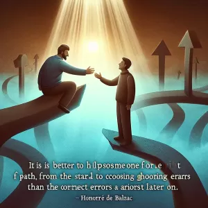 It is better to help a man not to become bad than to correct him afterward. – Honoré de Balzac