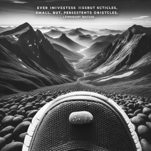 It is not the mountains ahead that wear you down, but the pebble in your shoe. – Muhammad Ali