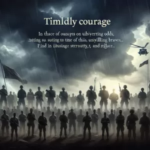 Only timely courage is worthy of praise.