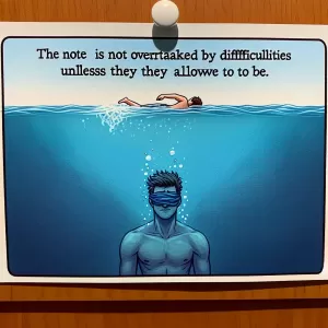 You don’t drown by falling in water; you drown by staying there.