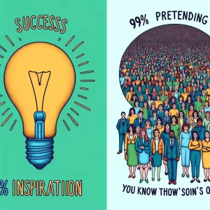 Enlarge Success is 1% inspiration, 99% pretending you know what’s going on.