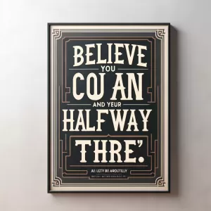 Believe you can and you're halfway there. - Theodore Roosevelt