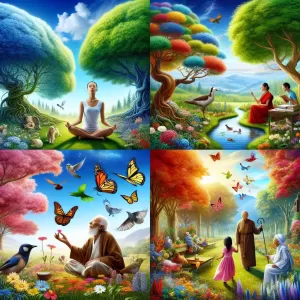 Enlarge The great science of happy living lies in living in the present.