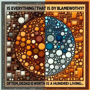 Is everything that is dry blameworthy? Often one dead is worth a hundred living. – Vazha-Pshavela