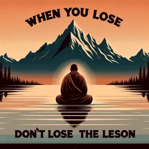 When you lose, don’t lose the lesson. Dalai Lama