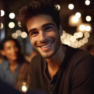 I’m not good with words, but my smile’s been talking to you all night.