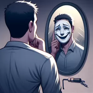 A forced smile is a mask even the mirror can’t see through.