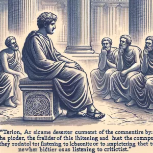 Enlarge “Listening to criticism calmly is a trait of one often worthy of praise.” – Pliny