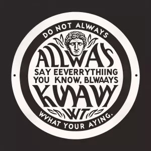 Do not always say everything you know, but always know what you are saying. – Claudius