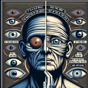 It is an old rule: the matter is not in the object, but in the eye. If you have eyes – the object will be found. If you do not – then you are blind, and no object will ever reveal anything to you. - Fyodor Dostoevsky