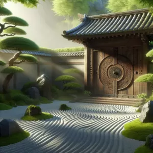 Enlarge Zen Reflection: The door you fear to open is the one that leads home.