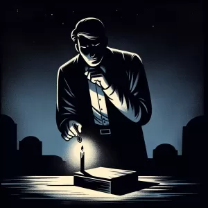 Enlarge He who lights a candle in darkness becomes responsible for what it reveals.