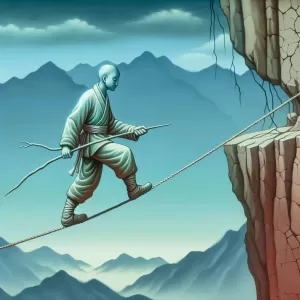 Enlarge Taoist Irony: The harder you try to be real, the more false you become.