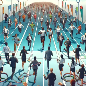 Work is a marathon where they claim the medal.
