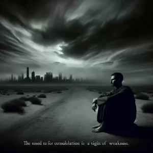 Cioran: The need for consolation is the sign of weakness.