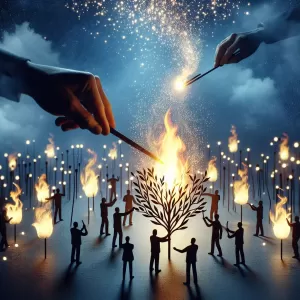 Your sparks light their fire; they’ll claim the blaze.