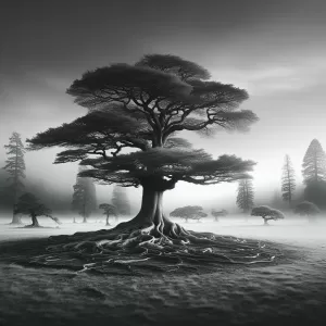 Zen Saying: When the wind stops, only then do you know which tree has roots.
