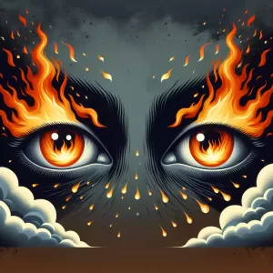Your eyes are a fire, consuming my doubts.