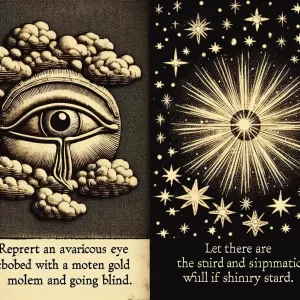 Ancient Sumerian Saying: The eye that seeks only gold goes blind before the stars.